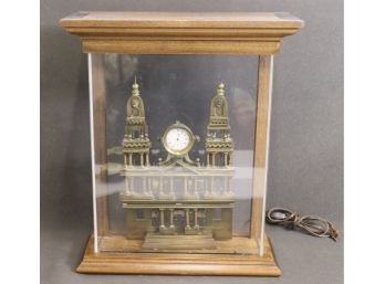 A.W.W. Co/P.T. Bartlett Time Piece On Magestic Bronze Greek Revival Manse Model - Glass & Wood Case