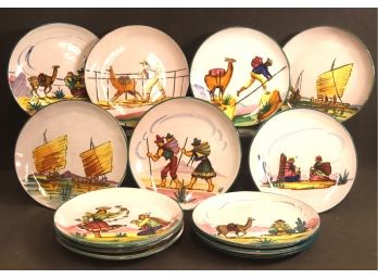 12 FCA Peru Plates - Wonderful, Saturated Colors, Chulucanas Style Earthenware