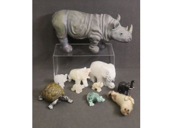 Who Parked The Ark? Fun Grouping Of Cast, Carved, And Furry Animal Figurines