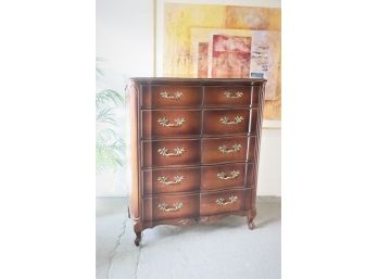 Baronial Ten Drawer Burnished Cherry Highboy Chest - Vanleigh/NY Furniture Co.