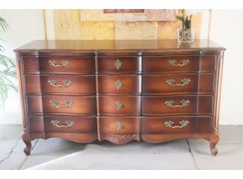 Regal Twelve Drawer Dresser In Burnished Cherry Wood -  Vanleigh/NY Furniture Co.