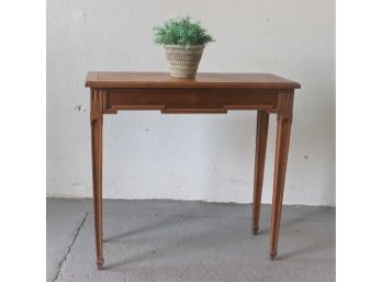 Neoclassical Sheraton Style Console Table With Tapered Arch Legs