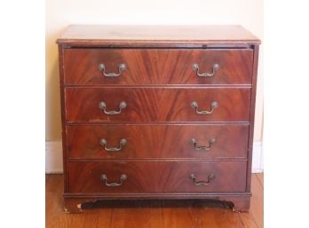 Mahogany 4 Draw  Chest With Pull Out Writing Surface. Ware Consistent With Age And Use.