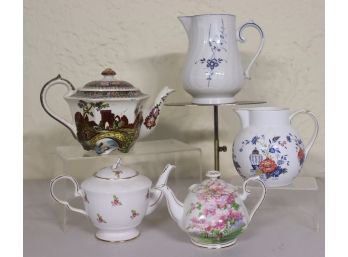 Group Lot Of Tea Pots And Creamers