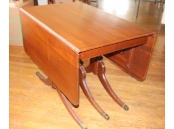 Vintage Three (3) Pedestal Dining Table With 3 Leaves