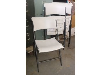 Three (3) Lifetime Folding Chairs