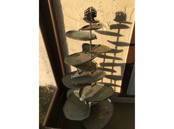 Hammered Copper Stacked Lily Pad Fountain - Go Ahead, Call It A 'water Feature'