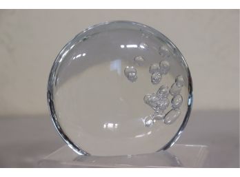 Controlled Bubble Convex Oval Art Glass