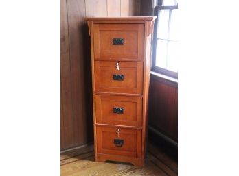 Stickley  Style 4 Draw File Cabinet.