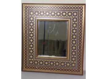 Vintage Hand Printed Mirror By Braddell Enterprises