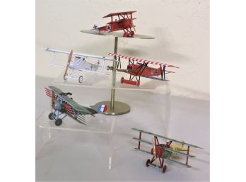 Toy- Group Lot Of Vintage Corgi Fokker Planes -(5)