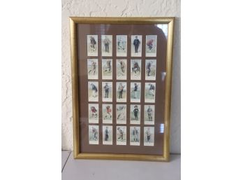 25 Cope's Golfers Tobacco Cards Nostalgia Reprints - Matted And Framed