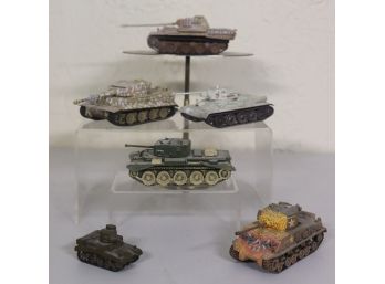 Group Lot Of Vintage Corgi Panther Tanks