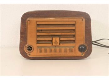 Vintage Emerson Dual Wood AM Radio - Emerson Radio & Television Co NY USA - Missing One Knob/ Not Tested
