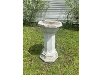 Cement  White Painted Pedestal