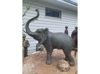 Brass Outdoor Decor Elephant
