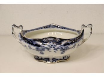 Royal Staffordshire Two Handled Bowl - Iris Pattern With Gold Accents