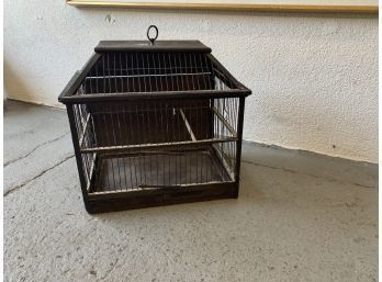 Vintage Dutch Mansard Bird Cage Ring Top Hanger - Some Wire Rods Separated, Broken