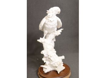 Giuseppe Armani Majestic Blanc De Chine Long-Tailed Parrot Statuette, (Signed G. Armani)