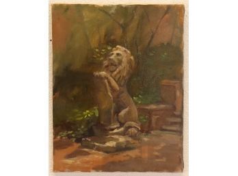 'Channeling Sargent' Plein Air Oil On Canvas, Signed Verso On Tag Robert Brunton