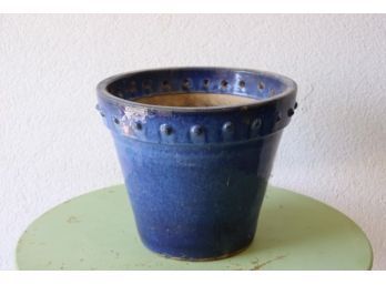 Blue Glaze Flower Pot