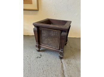 Mahogany Cane-sided Square Footed Planter