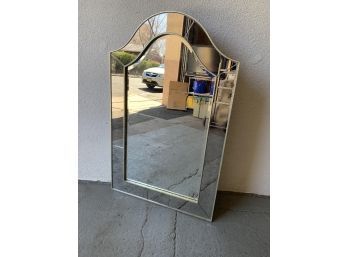 Art Deco Style Arched Beveled Wall Mirror