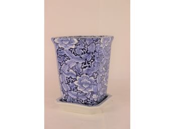 Blue & White  Flower Pot
