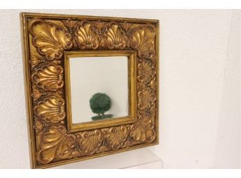 Lavish Thick Gilt-style Frame On Small Square Wall Mirror