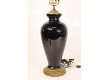 Mesmerizing Midnight Glaze On Baluster Vase Lamp