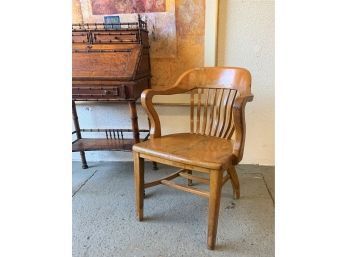 Vintage Oak Bankers/Jury Arm Chair