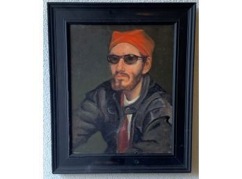 Still Too Cool For School - Original Portrait - Black Members Only Jacket And A Black Frame
