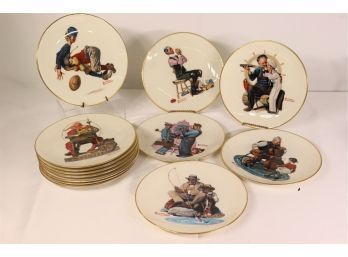 8.5' Round The Norman Rockwell Fine China Plates