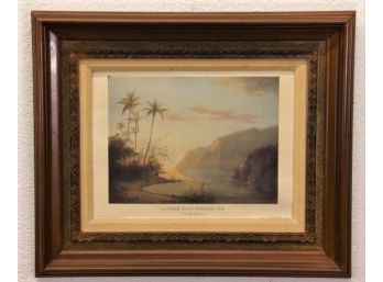 Triple Finish Layered Frame With Reproduction Print Of A Creek In St. Thomas, MAPes MONDe LTD 1991