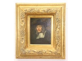 Decorative Portrait In The Style Of Dutch Golden Age, Timeless Treasures With Co, Signed J. Tomi