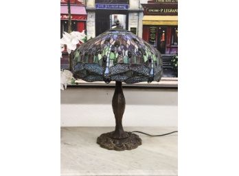 Tiffany-Inspired Drophead Dragonfly Table Lamp (reproduction)