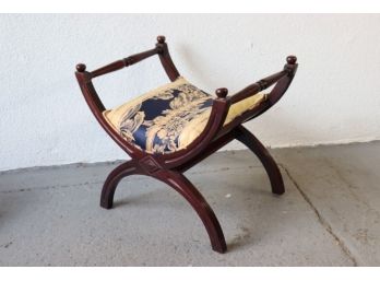 Regency Style Curule Footstool Bench