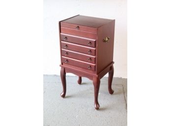 Mahogany Queen Anne Style Silverware Chest