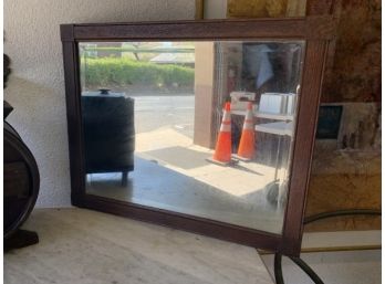 Vintage Mirror Double Groove Mahogany Frame