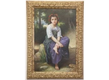 Decorative Oil On Canvas - NOT At The Edge Of The Brook, NOT By Bouguereau