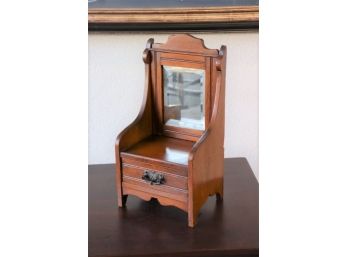Let's Get Small! Dollhouse Miniature Vanity Cabinet Wash Stand With Mirror And Single Drawer