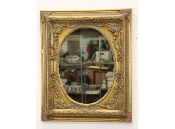 Ornate Frame Oval Inset Wall Mirror