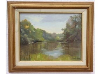 Summer Afternoon, Oil On Canvas, Signed R. Bruton