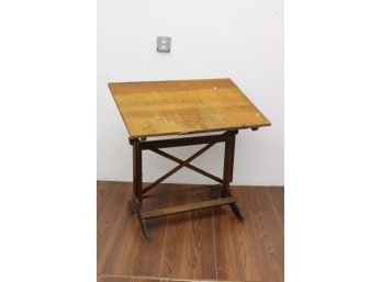 Timeworn Classic Wooden Drafting Table