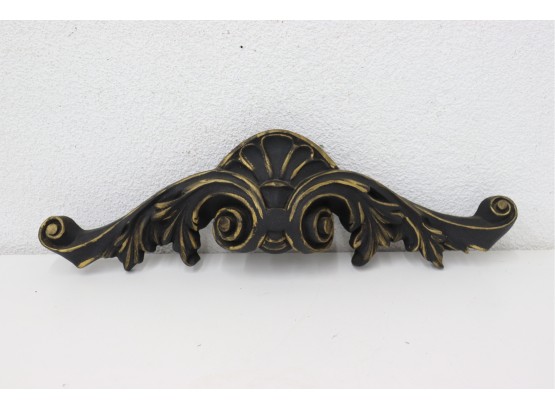 Wall Scroll - Faux Patina Molded Acanthus Hanging Decor Element
