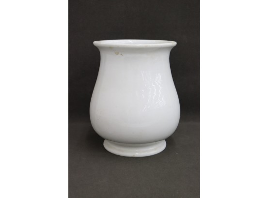 White Ironstone Large Footed Jardiniere/Vase/centerpiece -Royal China International Mark On Bottom