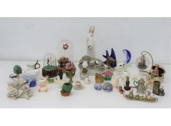 Group Lot Of Decorative Miniatures, Figurines, Knicks, And Knacks