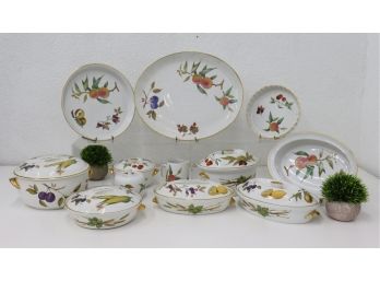 Fruitful Dozen: Royal Worcester Fine Porcelain Oven To Table, Fireproof, Fine Oven China And Others Group