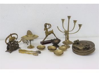 Group Lot Of Brass Items -as Is