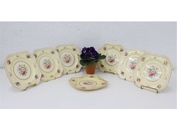 Set Of Seven Dainty Nana Salad Plates - WindsorWare FB&C Co. Johnson Bros. England